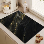 Kitchen Mat Marble Print Cushioned Non-Slip