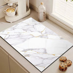 Kitchen Mat Marble Print Cushioned Non-Slip