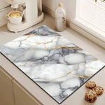 Kitchen Mat Marble Print Cushioned Non-Slip