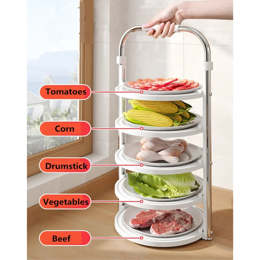 Kitchen Organizer Rack Stackable Space-Saving Vertical & Hanging