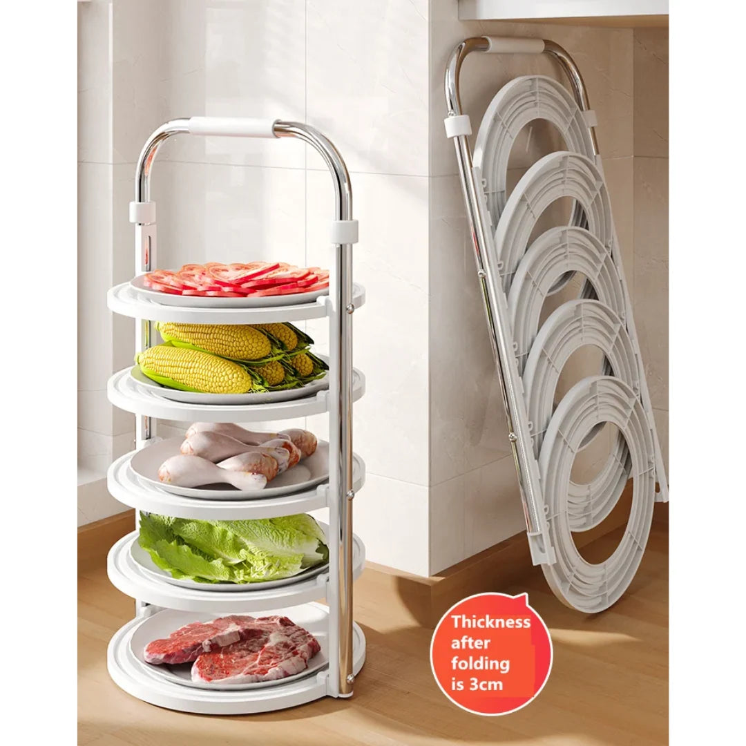 Kitchen Organizer Rack Stackable Space-Saving Vertical & Hanging