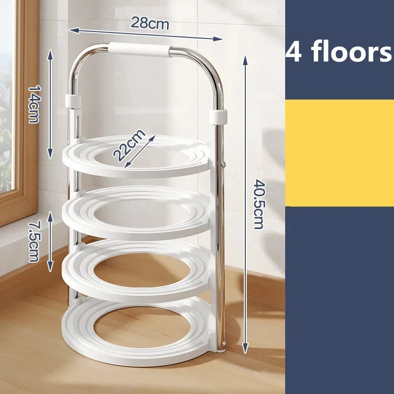 Kitchen Organizer Rack Stackable Space-Saving Vertical & Hanging