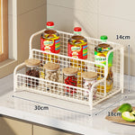 Kitchen Organizer Rack Tiered Rust-Resistant Metal Wire