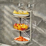 Kitchen Organizer Rack Wall-Mounted Foldable 3-Tier
