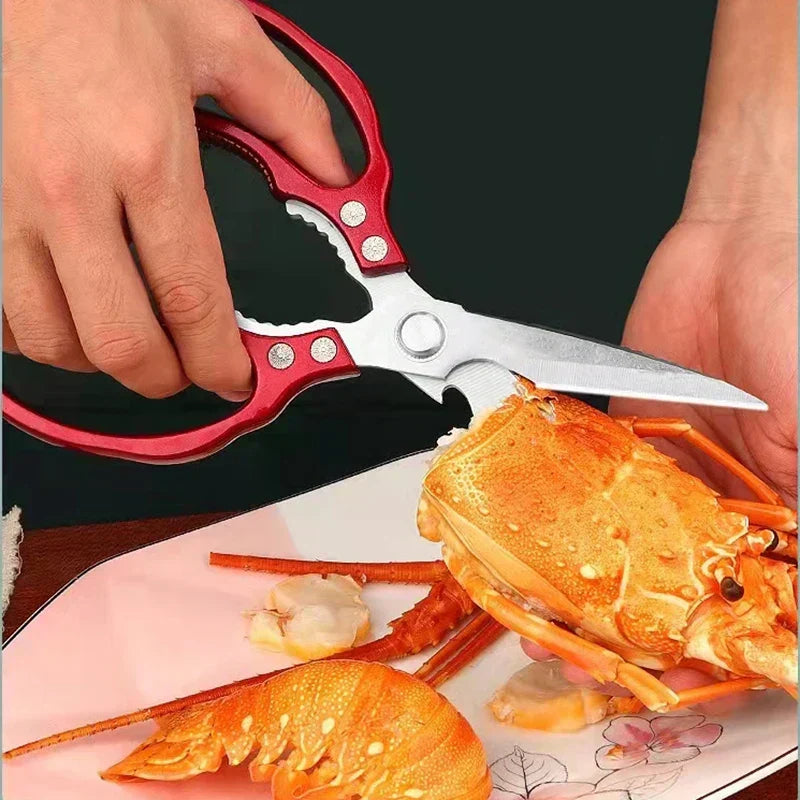 Kitchen Scissors Sharp Stainless Steel Ergonomic Aluminum Grip
