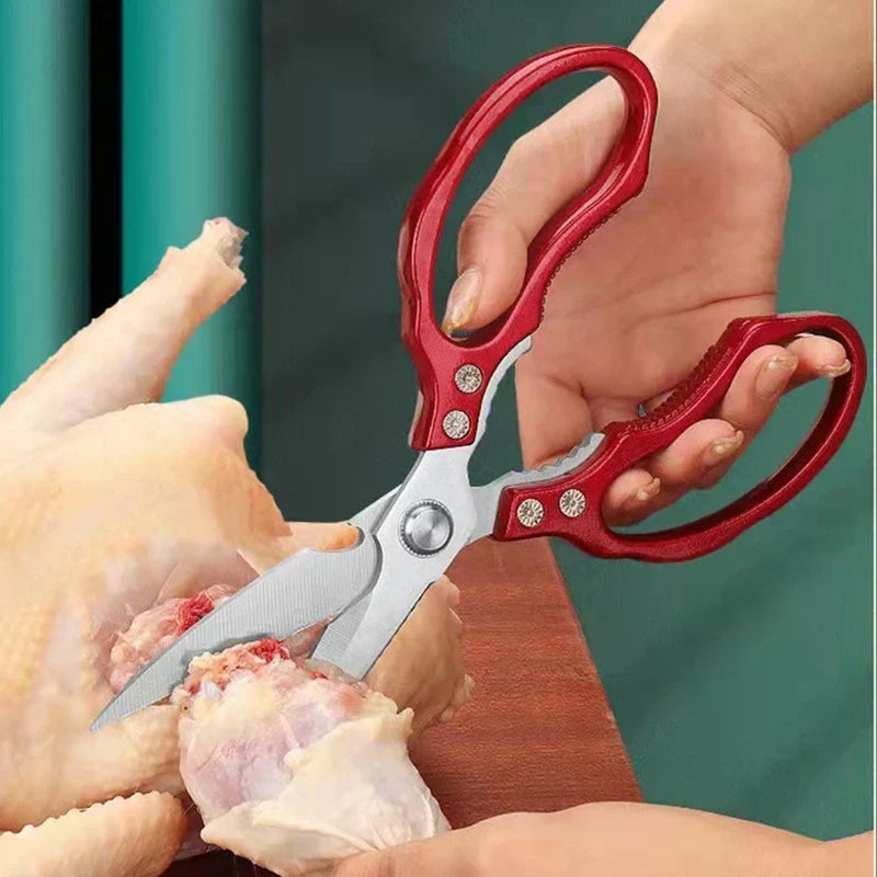 Kitchen Scissors Sharp Stainless Steel Ergonomic Aluminum Grip