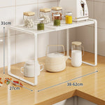 Kitchen Shelf Riser Expandable Ventilated Metal Mesh