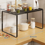 Kitchen Shelf Riser Expandable Ventilated Metal Mesh