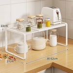 Kitchen Shelf Riser Expandable Ventilated Metal Mesh