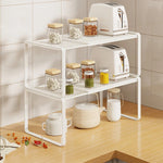 Kitchen Shelf Riser Expandable Ventilated Metal Mesh
