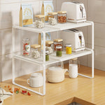 Kitchen Shelf Riser Expandable Ventilated Metal Mesh
