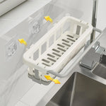 Kitchen Sink Organizer Wall-Mountable 3 Compartments ABS Construction