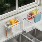 Kitchen Sink Organizer Wall-Mountable 3 Compartments ABS Construction