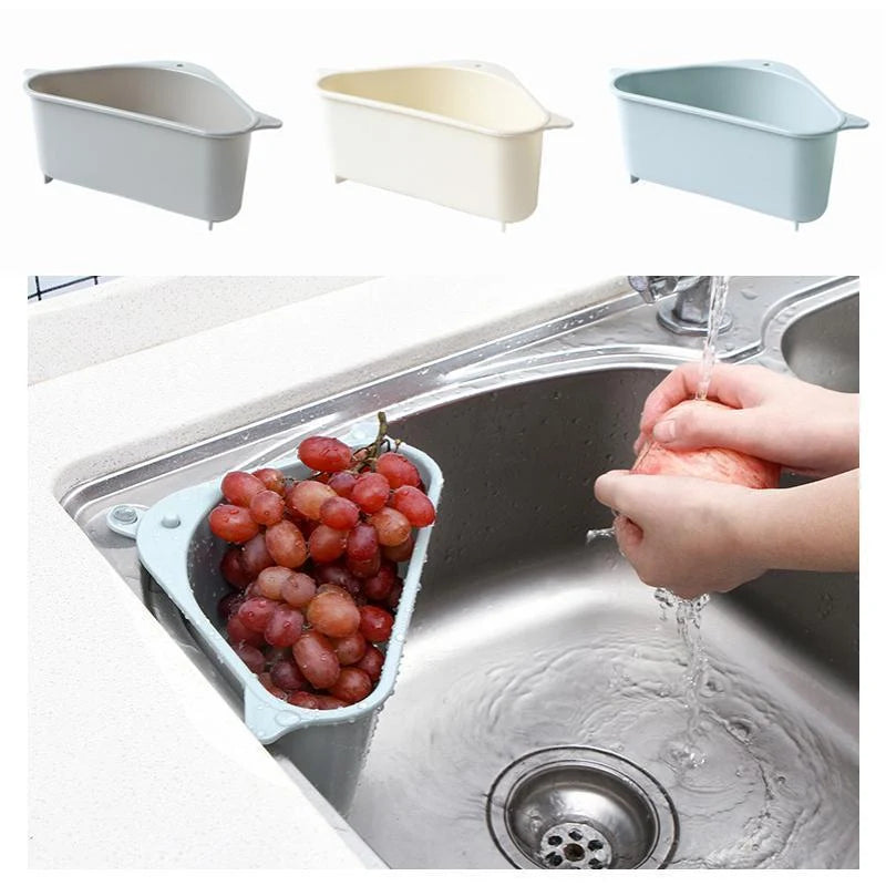 Kitchen Sink Storage Rack Suction Mount Quick-Drain Base