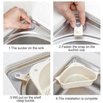 Kitchen Sink Storage Rack Suction Mount Quick-Drain Base
