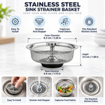 Kitchen Sink Strainer Stainless Steel Strainer & Stopper