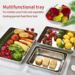 Kitchen Storage Container Stainless Steel Magnetic Lid