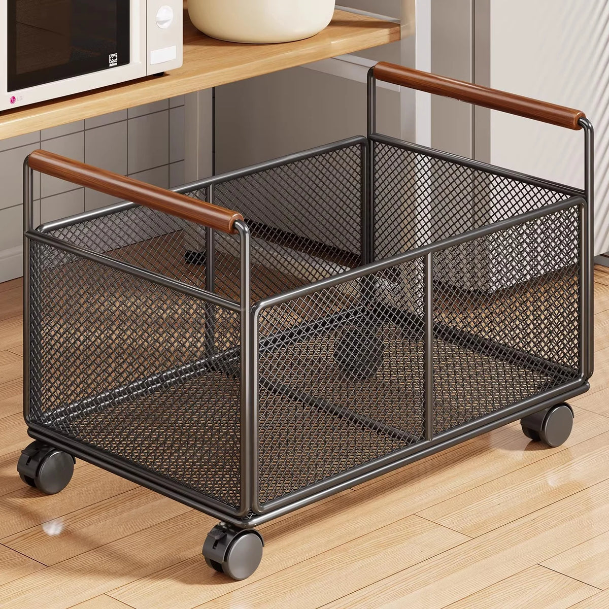 Kitchen Storage Organizer Breathable Rust-Resistant Mesh