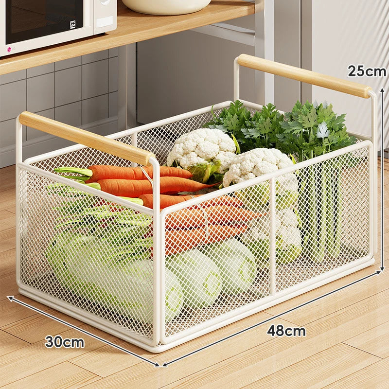 Kitchen Storage Organizer Breathable Rust-Resistant Mesh