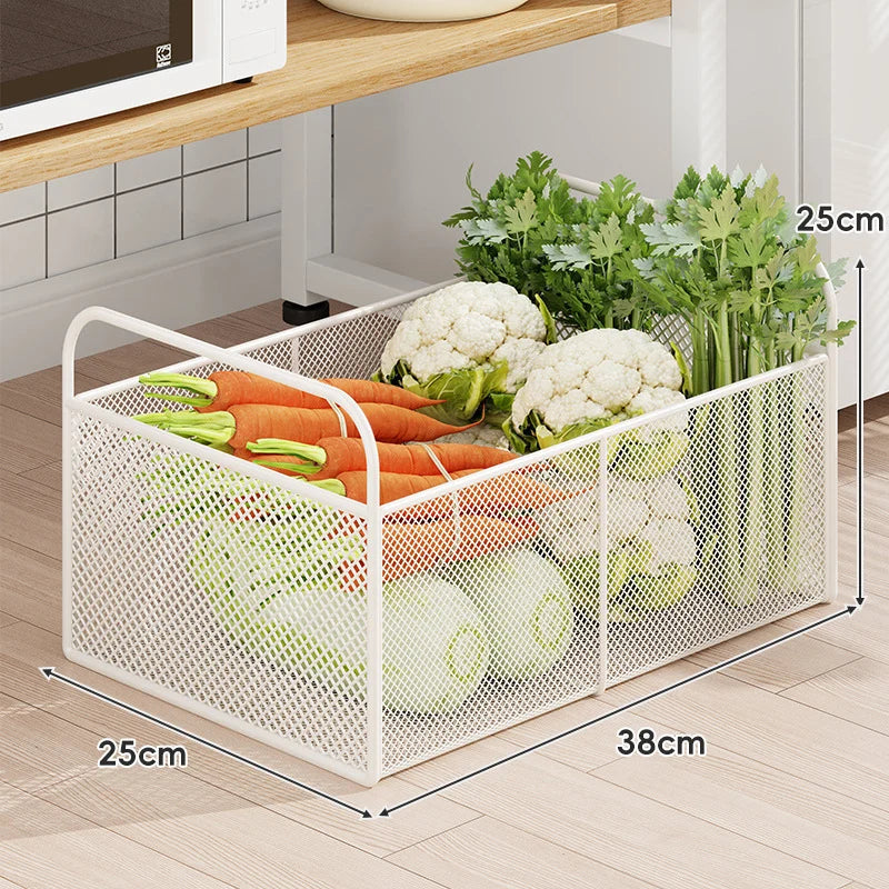 Kitchen Storage Organizer Breathable Rust-Resistant Mesh