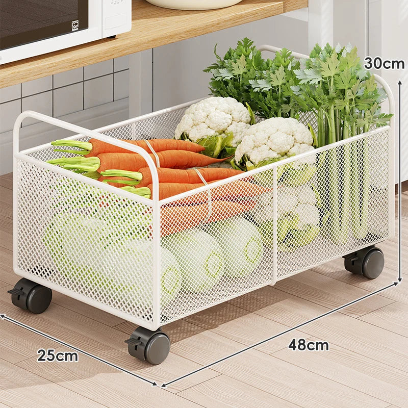 Kitchen Storage Organizer Breathable Rust-Resistant Mesh