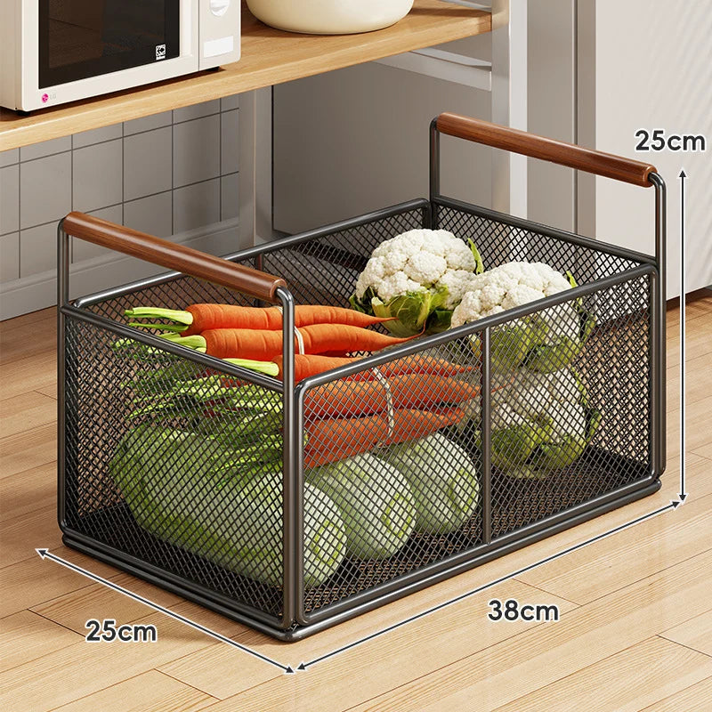 Kitchen Storage Organizer Breathable Rust-Resistant Mesh