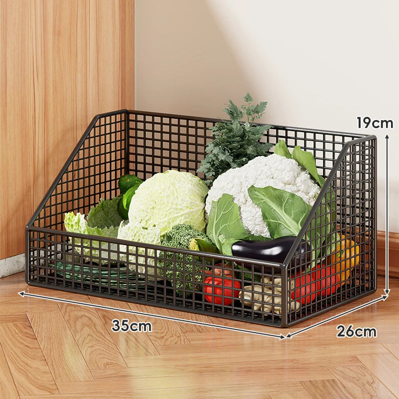 Kitchen Storage Organizer Breathable Rust-Resistant Mesh