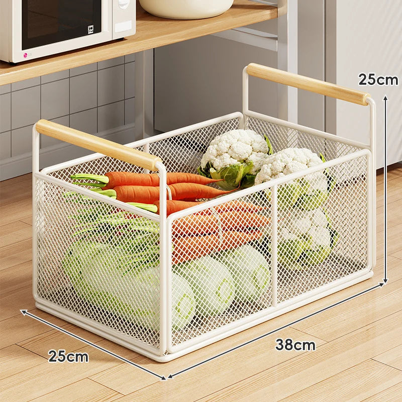 Kitchen Storage Organizer Breathable Rust-Resistant Mesh