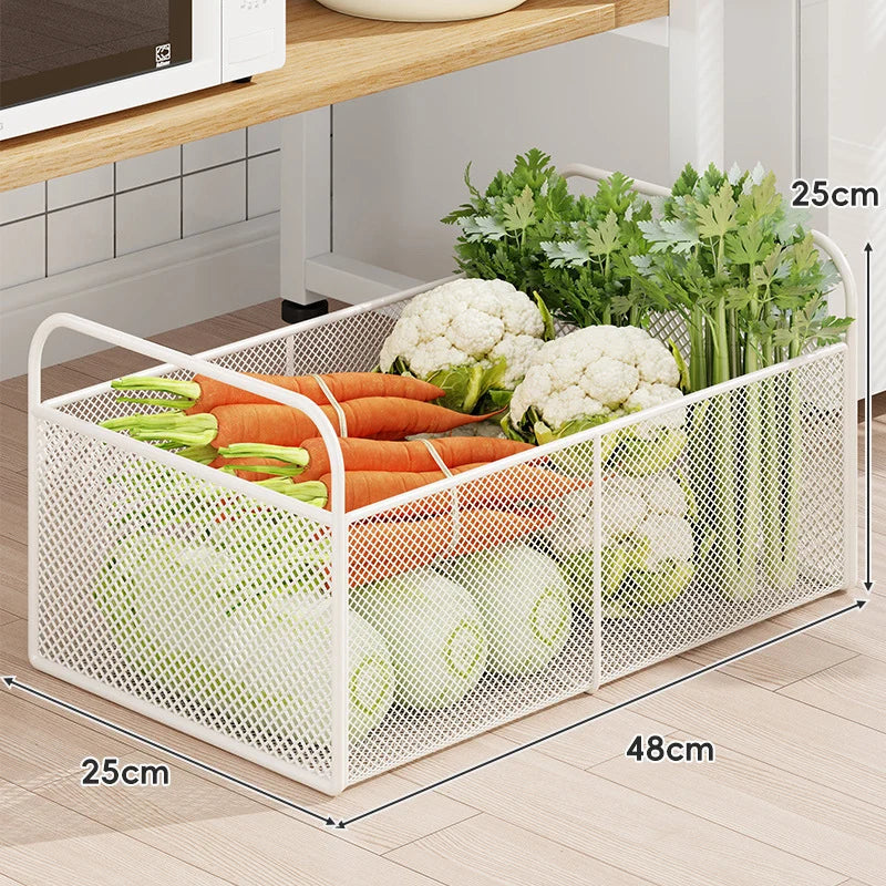 Kitchen Storage Organizer Breathable Rust-Resistant Mesh