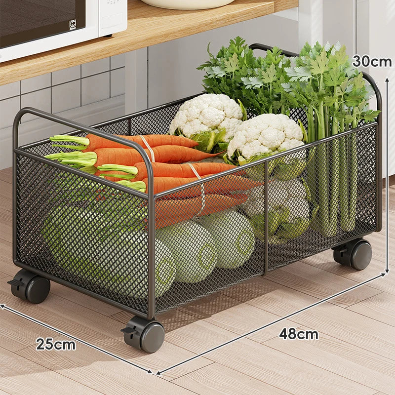 Kitchen Storage Organizer Breathable Rust-Resistant Mesh