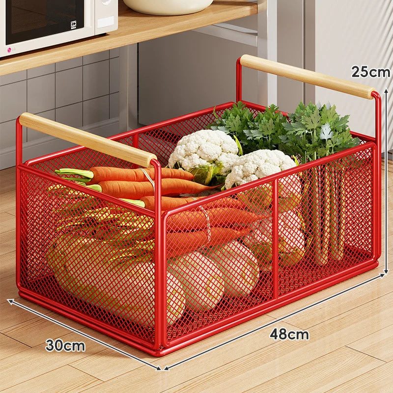 Kitchen Storage Organizer Breathable Rust-Resistant Mesh