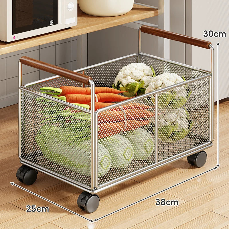 Kitchen Storage Organizer Breathable Rust-Resistant Mesh