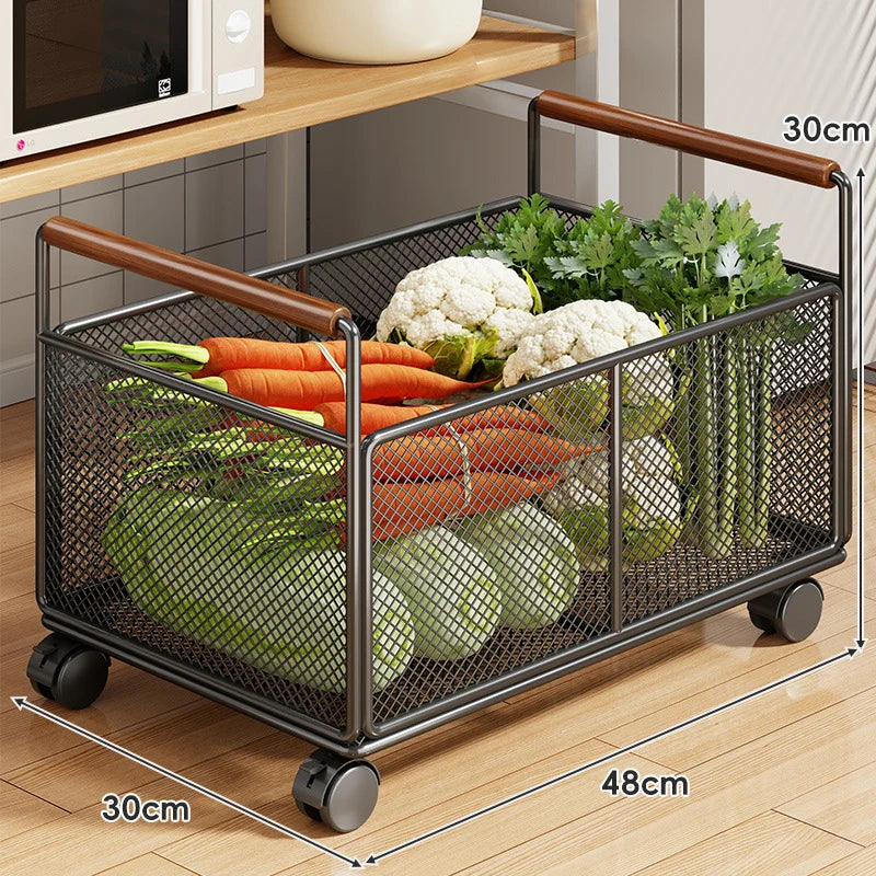 Kitchen Storage Organizer Breathable Rust-Resistant Mesh