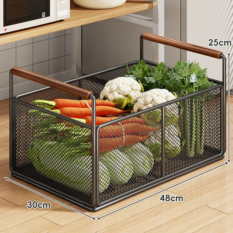 Kitchen Storage Organizer Breathable Rust-Resistant Mesh