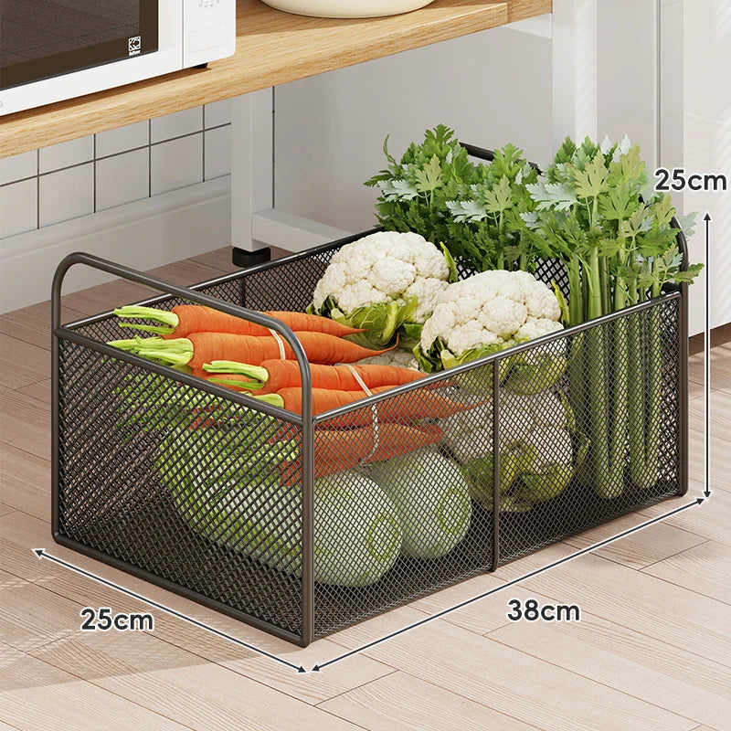 Kitchen Storage Organizer Breathable Rust-Resistant Mesh