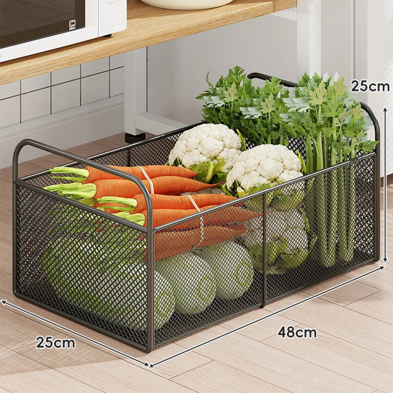 Kitchen Storage Organizer Breathable Rust-Resistant Mesh