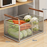 Kitchen Storage Organizer Breathable Rust-Resistant Mesh