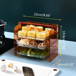 Kitchen Storage Rack 3-Tier Stackable Slide-Out