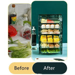 Kitchen Storage Rack 3-Tier Stackable Slide-Out