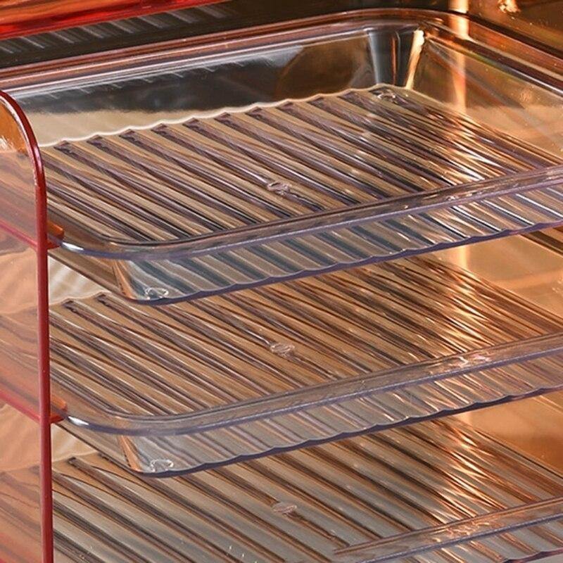 Kitchen Storage Rack 3-Tier Stackable Slide-Out