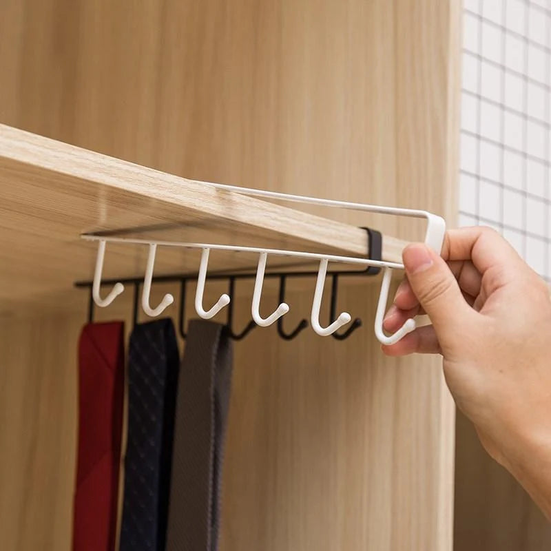 Kitchen Storage Rack Nail-Free Hanging Painted Iron