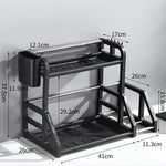 Kitchen Storage Rack Stainless Steel Two-Tier Drainage Basket