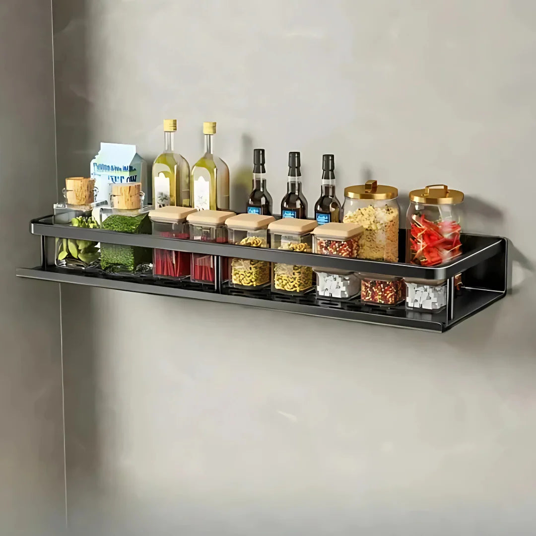 Kitchen Storage Shelf Wall-Mounted Metal Space-Saving Organizer
