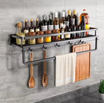 Kitchen Storage Shelf Wall-Mounted Metal Space-Saving Organizer