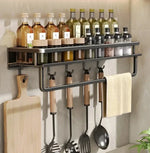 Kitchen Storage Shelf Wall-Mounted Metal Space-Saving Organizer