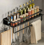 Kitchen Storage Shelf Wall-Mounted Metal Space-Saving Organizer