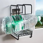 Kitchen Towel Drying Rack 3-Section Built-In Drip Tray