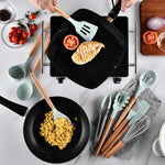 Kitchen Utensil Set Heat-Resistant Silicone 12-Piece Ergonomic Handles