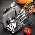 Kitchen Utensil Set Stainless Steel Ergonomic Handles Dishwasher-Safe