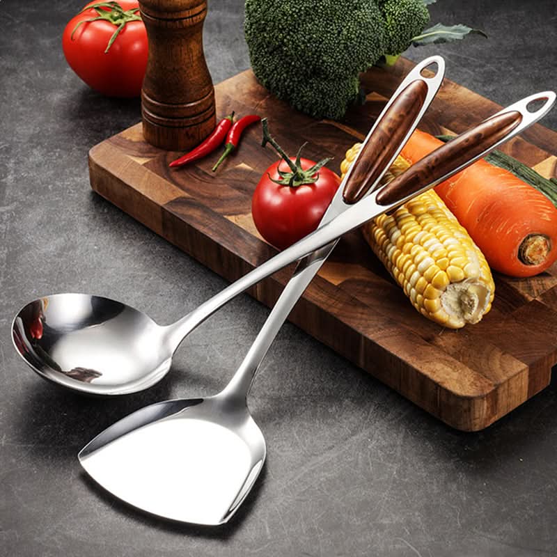 Kitchen Utensil Set Stainless Steel Ergonomic Handles Dishwasher-Safe